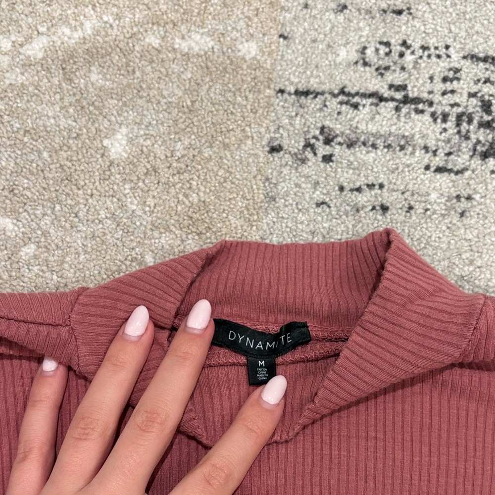 Dynamite Ribbed Long Sleeve Top - Picture 4 of 4